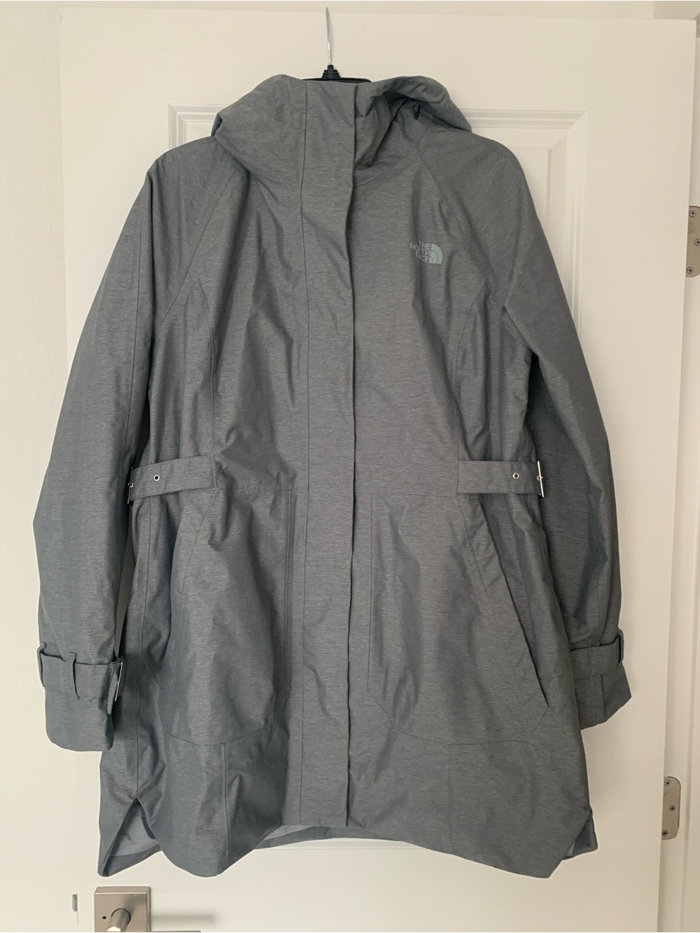 The North Face Women's Grey Hooded Trench Coat